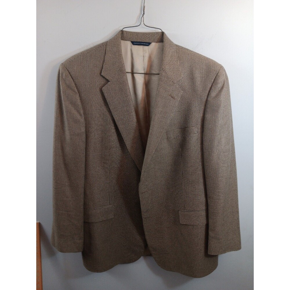 Brooks Brothers Tan/Brown Houndstooth Sport Coat Blazer